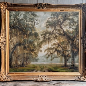 Live Oaks Print Charleston Wall Art Savannah Georgia Printable Avenue of Oaks Print Southern Wall Art Cottagecore Live Oak Wall Art