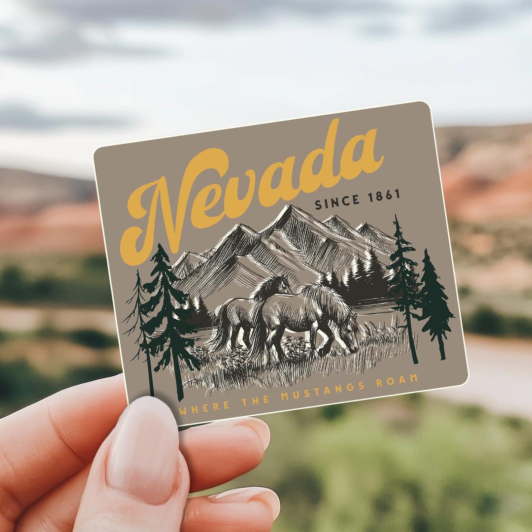 Nevada Sticker USA Sticker Travel Stickers Gift for Traveler Gift Wild ...