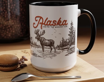 Alaska Mug Alaska Coffee Cup Gift for Alaskan Cruise Gift Alaska Gift Item Alaska Moose Coffee Mug Travel Mug Gift for Traveler Gift Travel