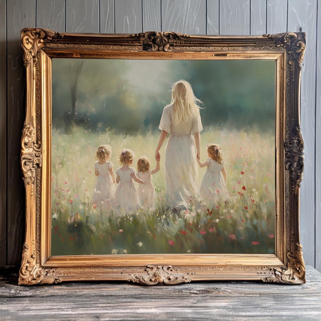 Motherhood Print Cottagecore Mothers Day Print Cottagecore