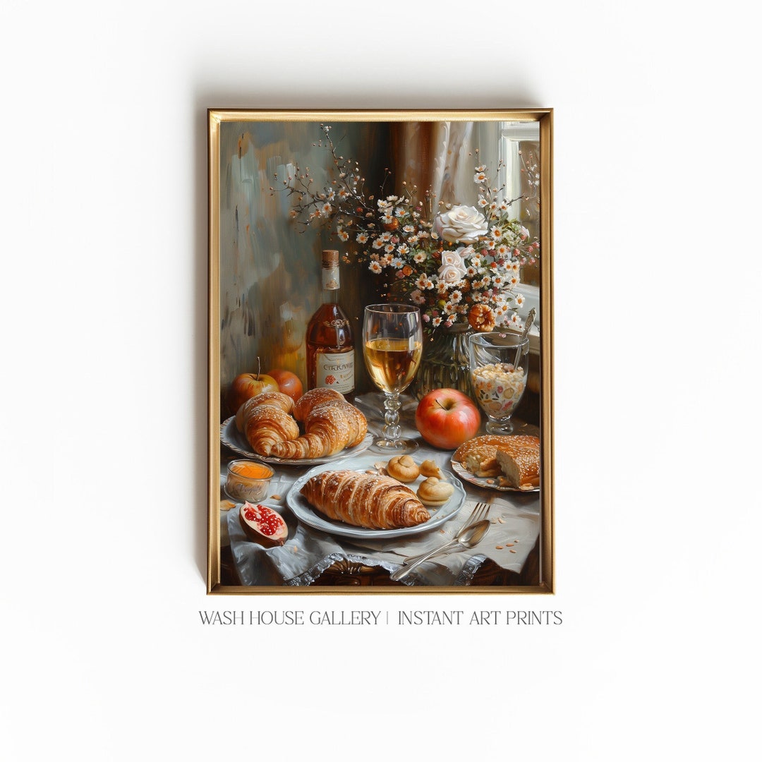 Vintage Cottagecore Kitchen Wall Art French Country Wall Art Breakfast ...