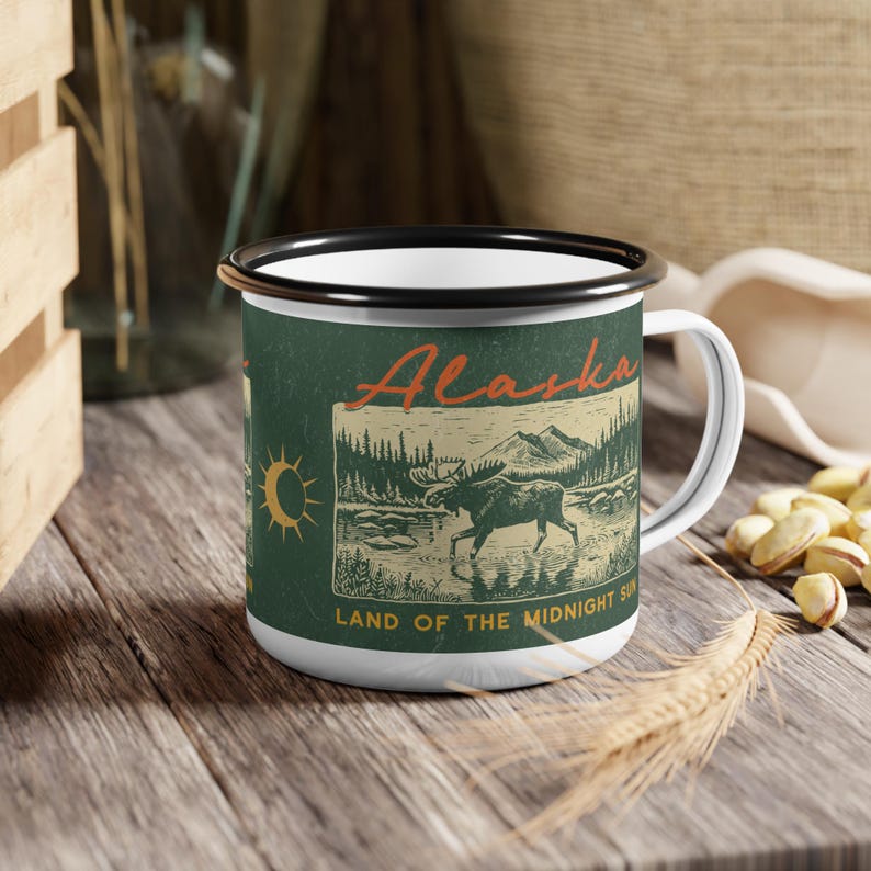 WASHHOUSEGALLERY Alaska Enamel Camping Mug