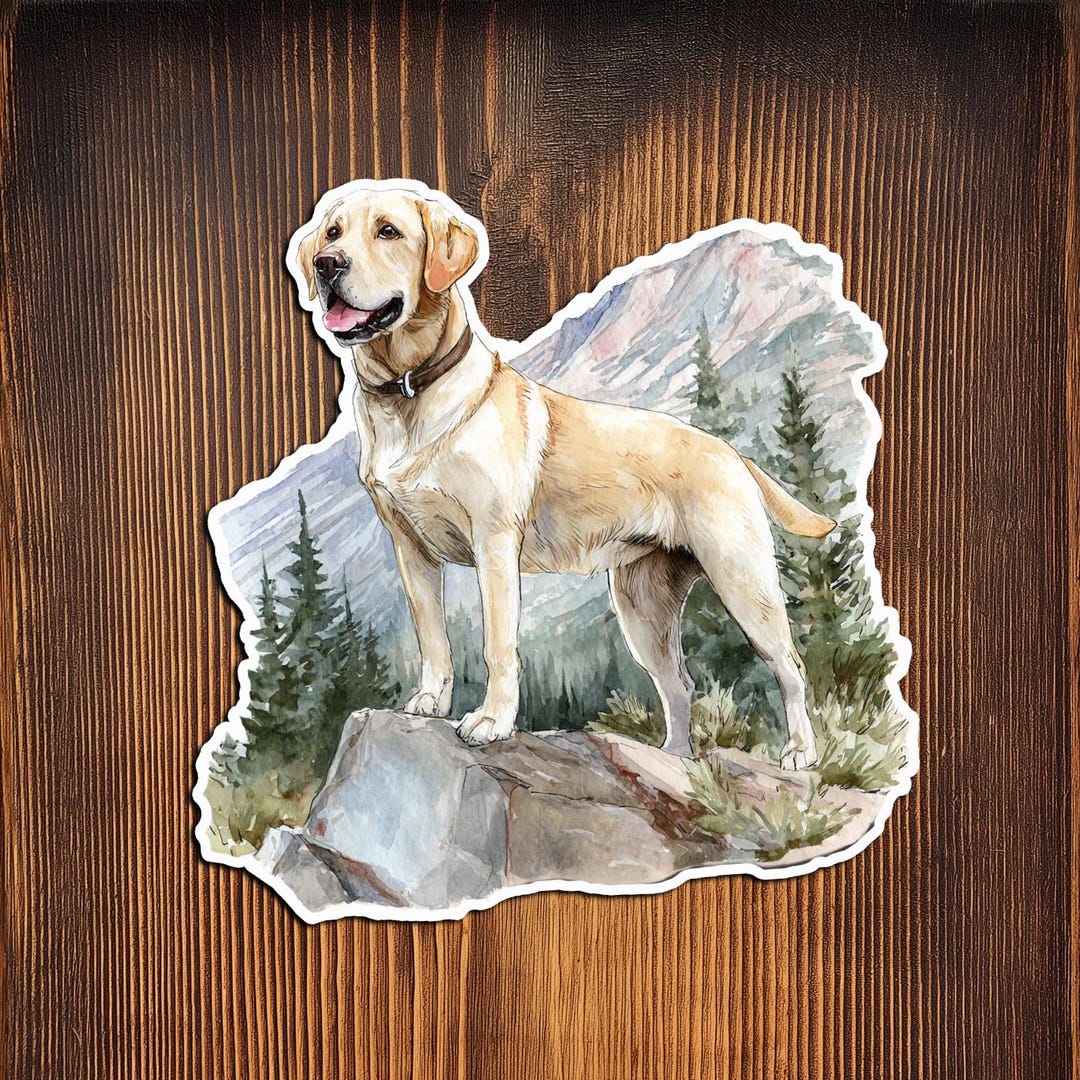 Red Lab Stickers BULK Yellow Labrador Retriever Sticker Gift for Labrador Retriever ...