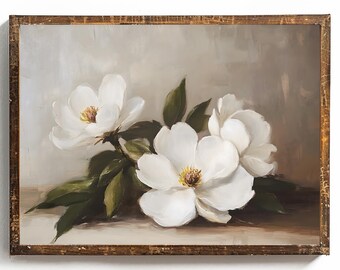 Vintage Magnolia Flower Print | Cottagecore Southern Home Decor