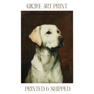 Yellow Labrador Retriever Print Yellow Lab Wall Art for Cabin Decor Duck Hunting Wall Art Gift for Dog Dad Gift for Duck Hunter Gift Dad