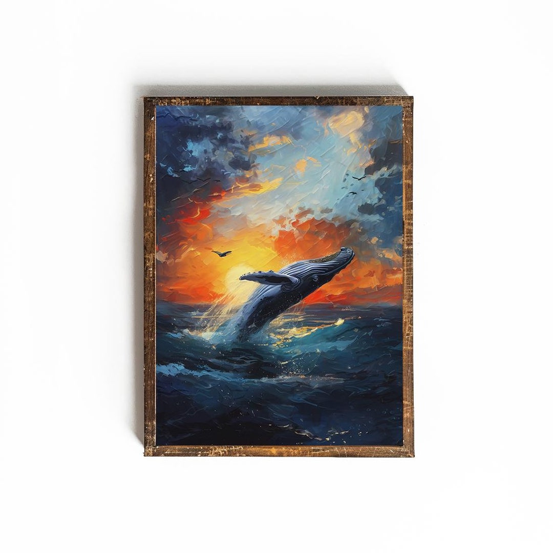 HUMPBACK WHALE PRINT Humpback Whale Art Printable Wall Art Gift for ...