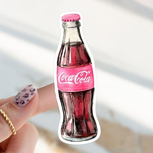 Cute Girl Sticker Pink Coke Sticker Coke Classic Sticker Girly Sticker Coca Cola Art Gift for Girlfriend Gift Funny Gift for Friend Gift Art