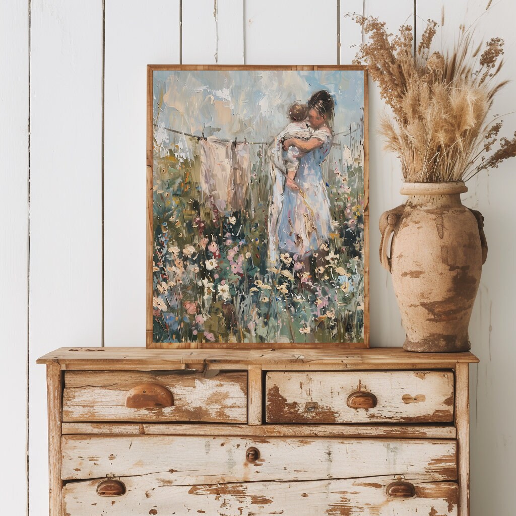 Cottagecore Wall Art for Laundry Room Wall Art Cottagecore Motherhood ...