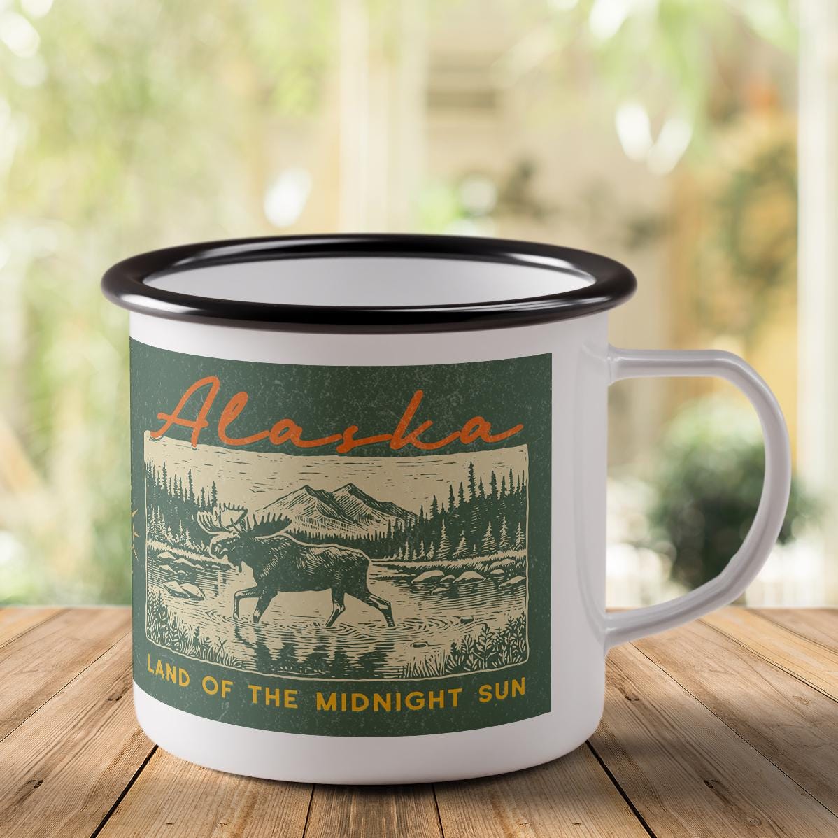 Alaska Mug Collectable Travel Mug Alaska Camping Mug Enamel Camping Mug  Gift for Traveler USA Travel Gift Alaska Collectible Coffee Mug