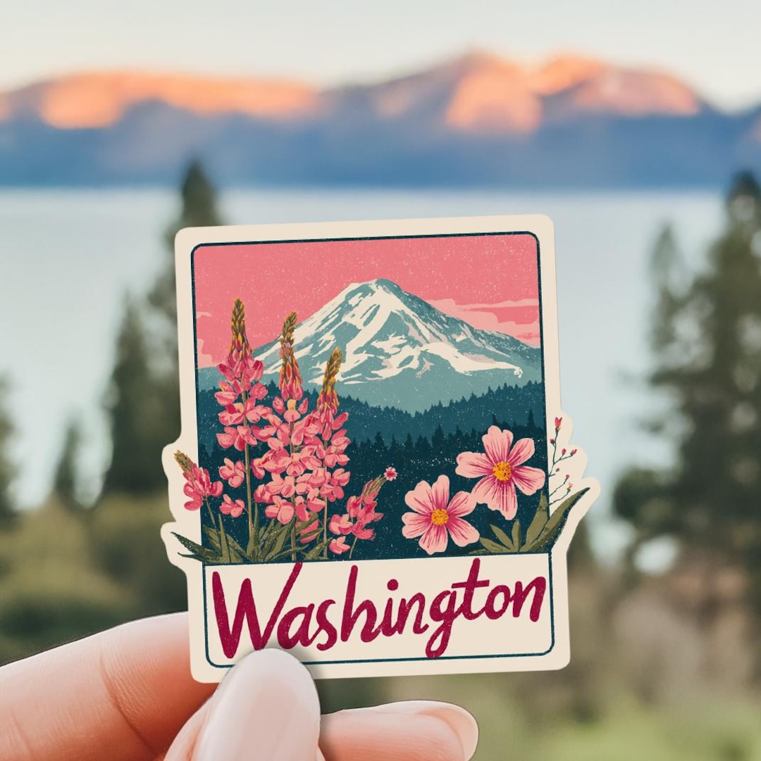 Washington State Sticker USA Sticker Travel Stickers Gift for Traveler ...