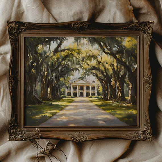 Southern Home Decor Live Oak Tree Print Charleston Printable Spanish Moss Print Coastal Wall Art Coastal Living Decor Southern Wall Decor