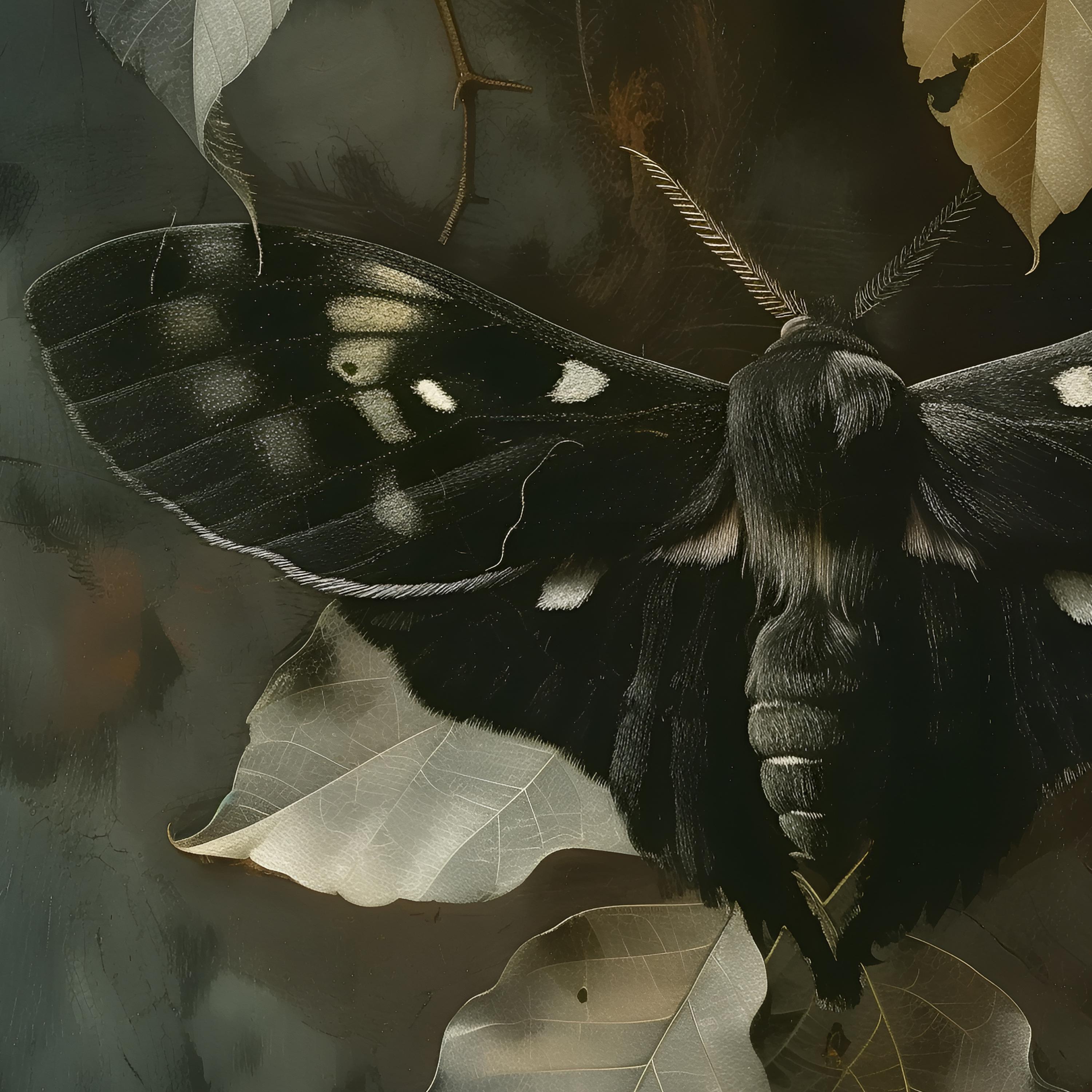 Vintage Moth Printable Dark Academia Wall Art Moody Moth Print Gothic ...