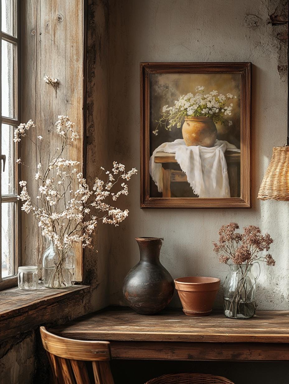 Vintage Floral Wall Art Cottagecore Art Print Cottagecore Wall Art for ...