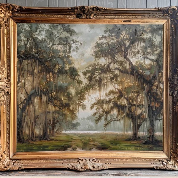 Live Oaks Art Print Charleston Wall Art Savannah Georgia Print Southern Wall Art Cottagecore Live Oak Wall Art Southern Living Decor Coastal