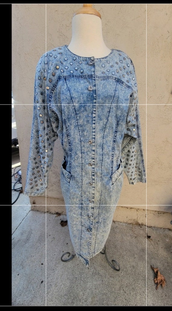 Vintage 1980s denim dress - image 7