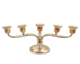 Candelabro barroco vintage Wallace em prata