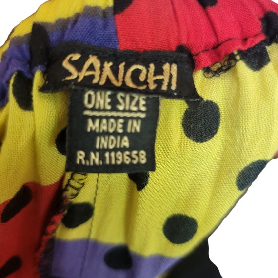 Rare Vintage Sanchi harem pants bright color retr… - image 5