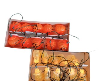Vintage Halloween lights pumpkin ghost retro string light decor