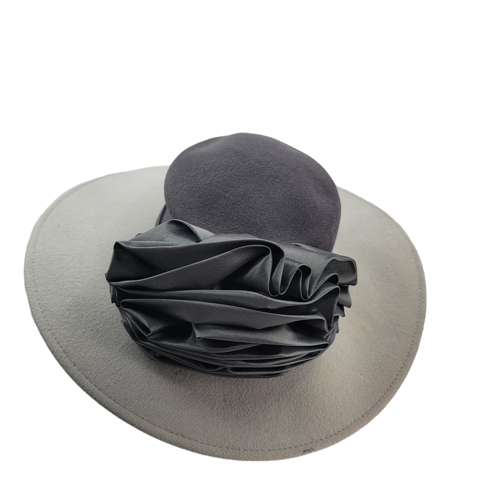 Vintage Adolfo II 1980s wide brim wool hat Vintage Adolfo II 1980s Wide Brim Wool Hat - Etsy main image 2