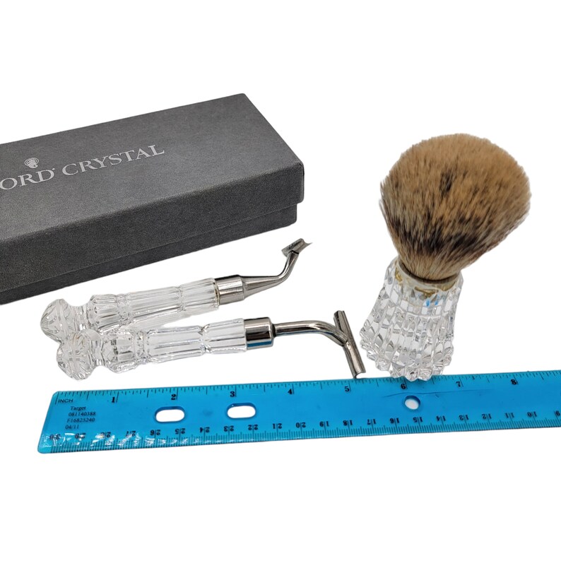 VINTAGE Waterford Crystal Shaving Set 3 Piece 2 Razors and Brush, - Etsy