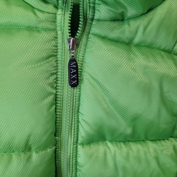 Rare LIME Green Maxx Sportswear puffer Jacket Vin… - image 4