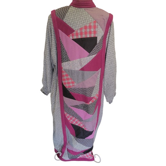 Vintage Handmade Wool Patchwork Duster cardigan c… - image 3