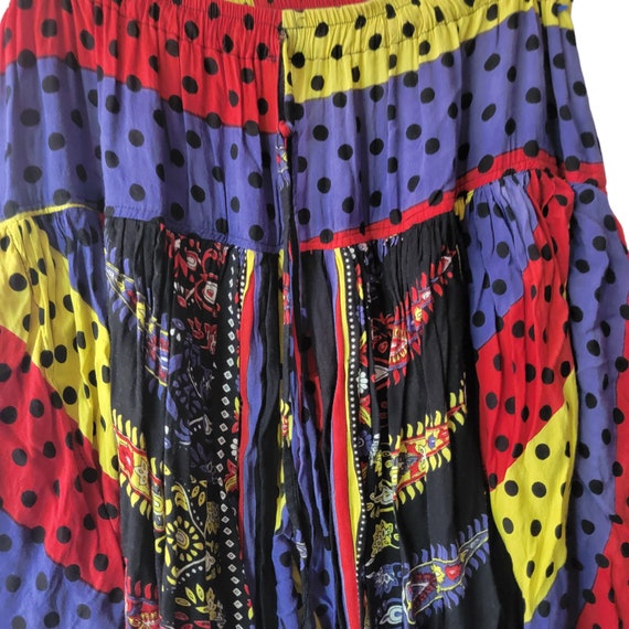 Rare Vintage Sanchi harem pants bright color retr… - image 2