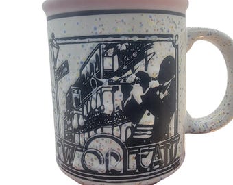 New Orleans Louisiana Coffee Mug Cup Bourbon Street Confetti Jazz
