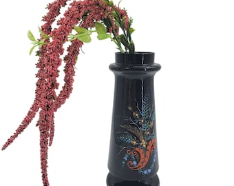 Vintage Bristol Amethyst Vase wildflowers
