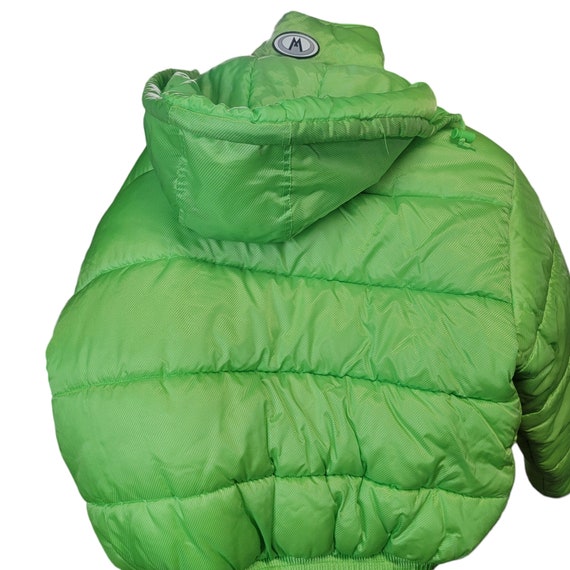 Rare LIME Green Maxx Sportswear puffer Jacket Vin… - image 3