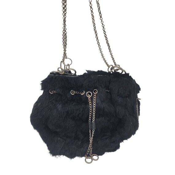 Shoulder Bag Rabbit Fur real Suede Native American St… - Gem