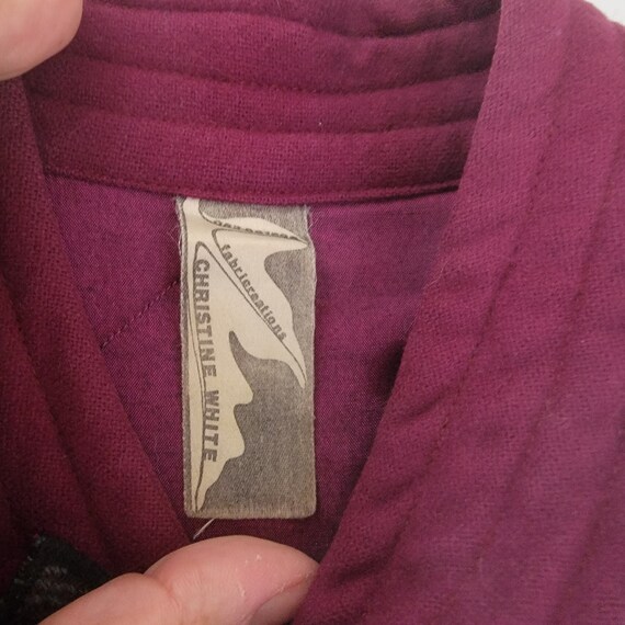 Vintage Handmade Wool Patchwork Duster cardigan c… - image 8