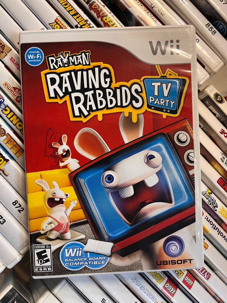 All Raving Rabbit Games Rayman Raving Rabbids: TV Party Video Game for the Nintendo Wii Console ...