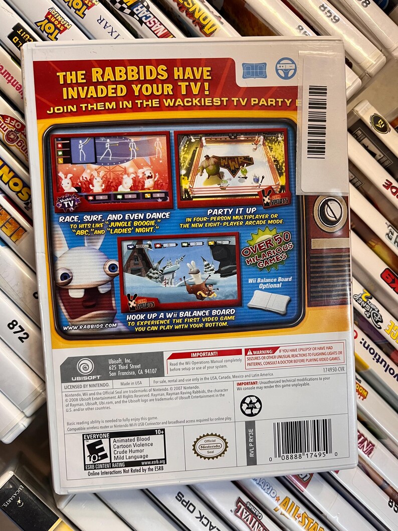 Rayman Raving Rabbids: TV Party Video Game for the Nintendo Wii Console ...