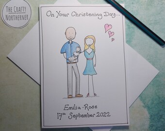 Christening Day Card, Godchild Card, Baptism Card, You've been Christened Card, New Baby Card