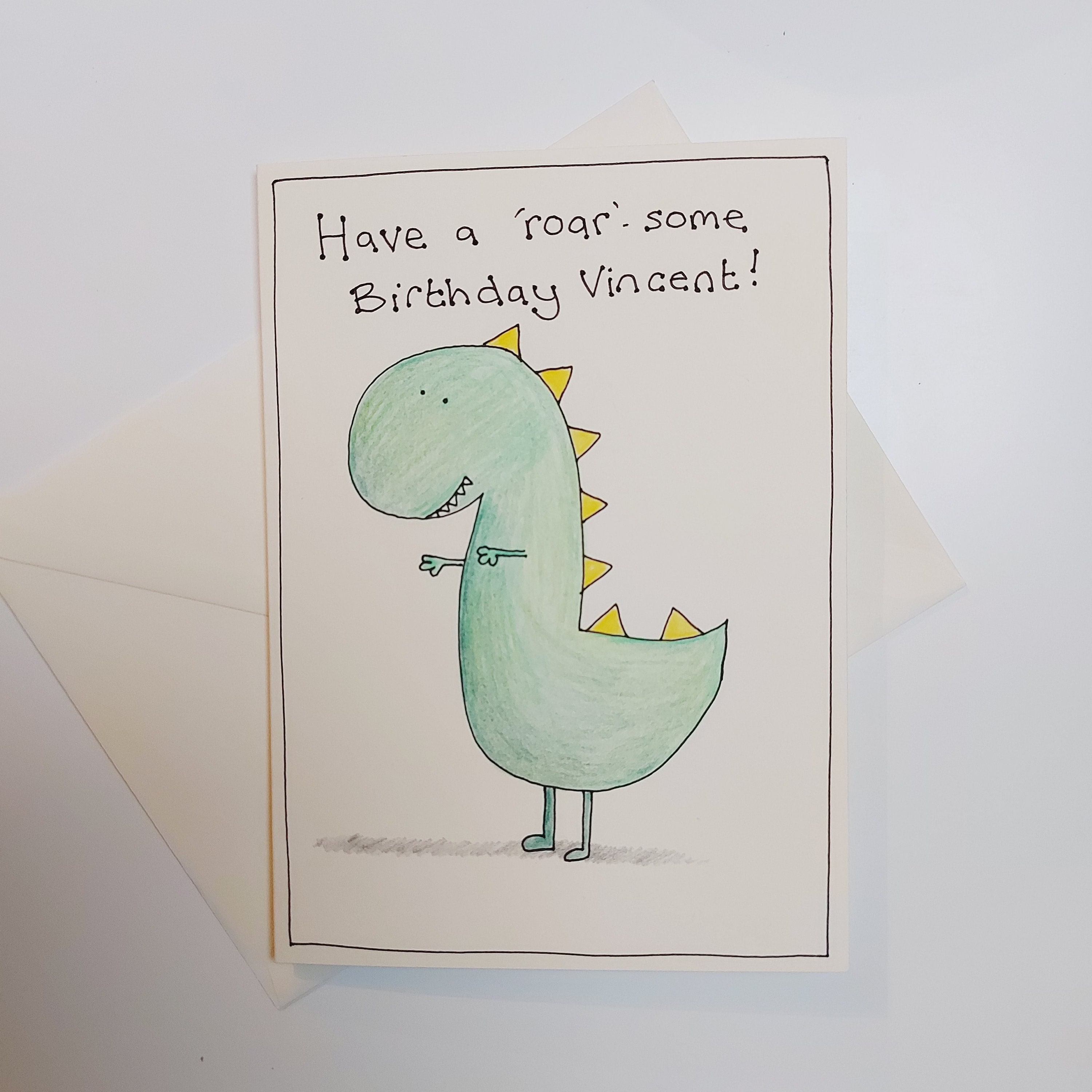 Boys Dinosaur Birthday Card for 1, 2, 3, 4, 5, 6 ,7 Year Old Kids, Fun  Children's/ Kid's Card. T Rex Card - Etsy, image size:3000x3000