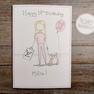 Op maat ontworpen verjaardagskaarten voor haar of hem, voor de 30e, 40e, 50e, 60e, 70e verjaardag - elke leeftijd! Uniek, met de hand getekend en gekleurd