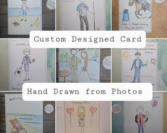 Custom Designed Cards, Bespoke Made to Order Cards,Unique Birthday Cards for Mums, SUP Cards for Friends,  Relatives, Him or Her, LGBT Cards