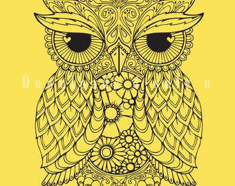 Download Owl Mandala Svg Etsy