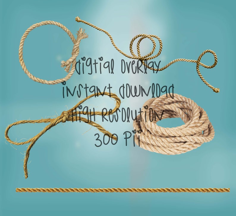 DIGITAL OVERLAYS rope overlays for Etsy