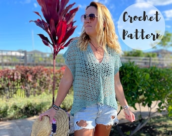 Häkelmuster/ Häkeltop-Muster/ Häkel-Spitzentop/ Häkel-Sommertop-Muster/ Häkel-Boho Top Muster/ Mesh Häkeltop/ The Lovelace