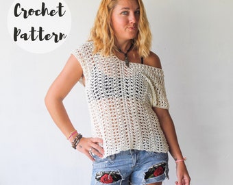 Crochet Pattern// The Kahe Kai Top// Crochet Top Pattern// Crochet Swimsuit Cover Pattern// Crochet Beach Cover Up Pattern