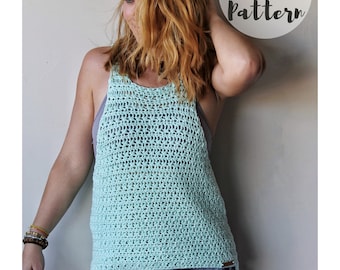Haakpatroon / De Summer Breeze Tank / Gehaakt Top Patroon / Gemakkelijk gehaakt Tank Top Patroon / PDF DIGITALE DOWNLOAD