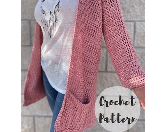 Crochet Pattern/ Crochet Cardigan Pattern/ Crochet Sweater Pattern/ Easy Crochet Cardigan/ Oversized Cardigan Pattern/ The Alivia Cardigan