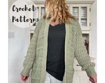 Crochet Pattern/ Crochet Cardigan Pattern/ Oversized Cardigan/ Crochet Sweater Pattern/ The Quinn Cardigan