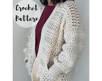 Crochet Pattern/ The Paisley Cardi/ Crochet Cardigan Pattern/ Oversized Cardigan/ Crochet Sweater Pattern