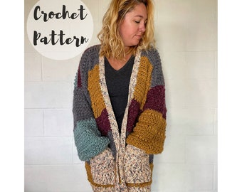 Crochet Pattern/ Crochet Cardigan Pattern/ The Paisley Cardi/ Oversized Cardigan/ Crochet Sweater Pattern