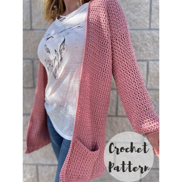 Crochet Pattern/ Crochet Cardigan Pattern/ Crochet Sweater Pattern/ Easy Crochet Cardigan/ Oversized Cardigan Pattern/ The Alivia Cardigan