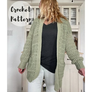 Crochet Pattern/ Crochet Cardigan Pattern/ Oversized Cardigan/ Crochet Sweater Pattern/ The Quinn Cardigan