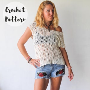 Crochet Pattern// The Kahe Kai Top// Crochet Top Pattern// Crochet Swimsuit Cover Pattern// Crochet Beach Cover Up Pattern